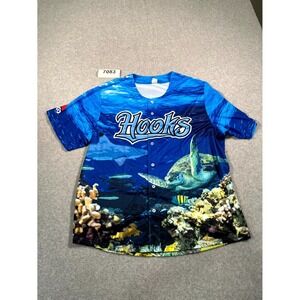 Corpus Christi Hooks Jersey Adult XL Blue Sea Turtle Graphic Success Brands MLB